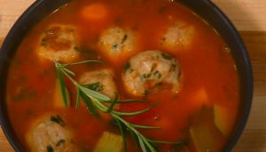 mini turkey meatball vegetable soup recipe