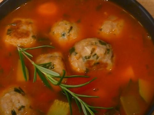 mini turkey meatball vegetable soup recipe