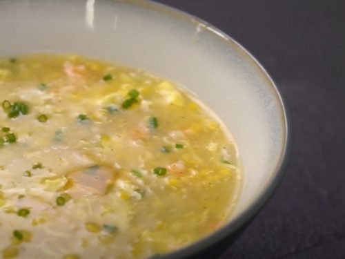 summer corn soup with fresh herbs recipe