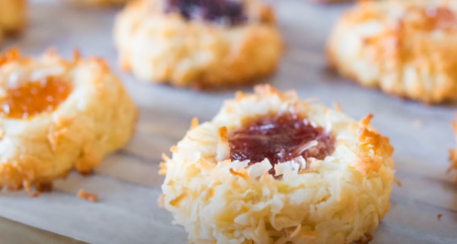 coconut-raspberry thumbprints recipe