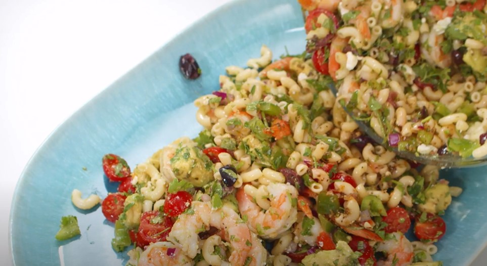 shrimp and veggie pasta salad recipe