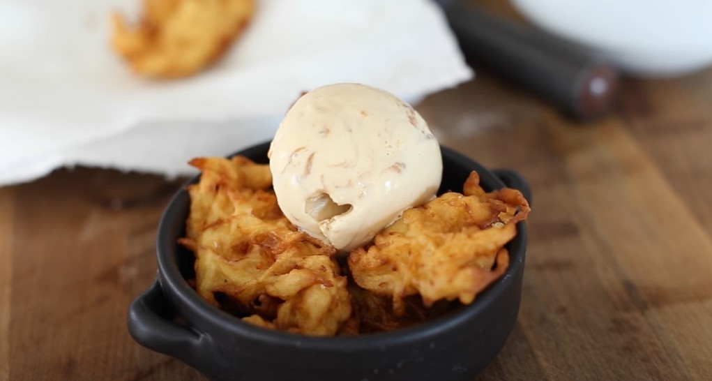 pumpkin fritters with vanilla ice cream recipe