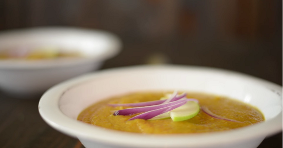 acorn squash and leek soup with pepitas recipe
