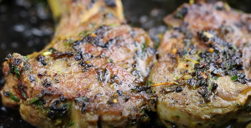 American Lamb Loin Chops with Anchovy Rub Recipe