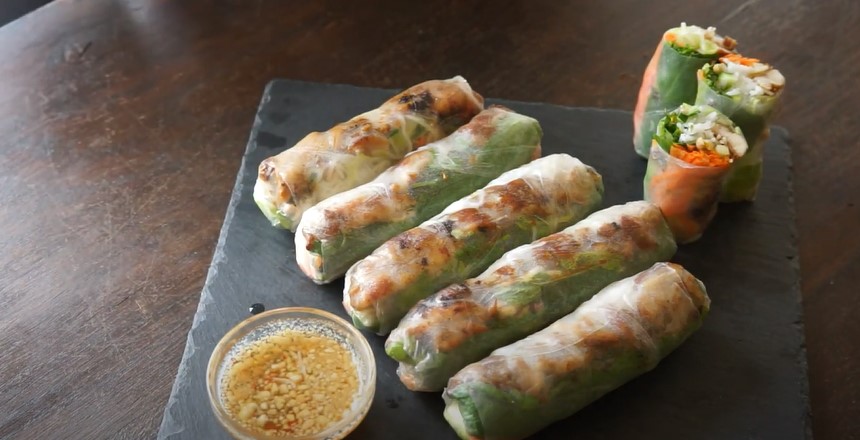 Asian Veggie Patties Spring Rolls Recipe