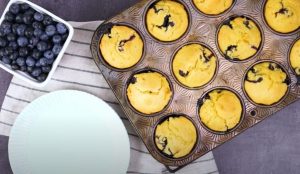 Banana-Blueberry Cornmeal Muffins Recipe