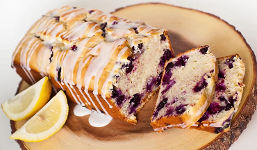 blueberry pie muffin bread with a lemon glaze recipe