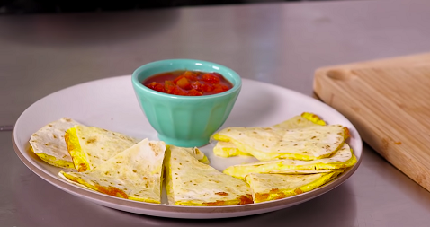 breakfast quesadilla with black beans and eggs recipe