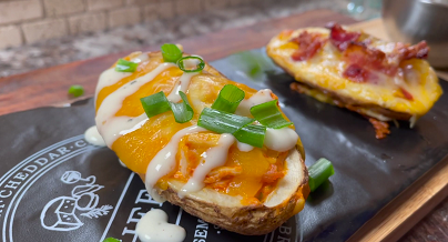 buffalo chicken potato skins recipe