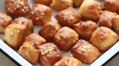 buttery soft pretzel bites recipe