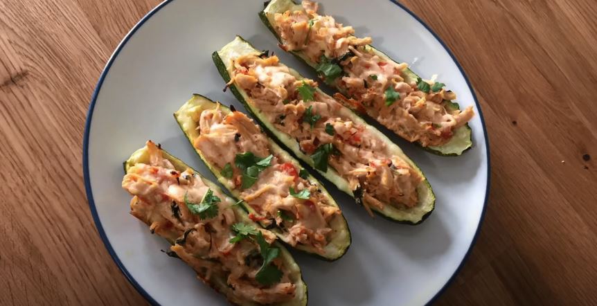 chicken enchilada zucchini boats recipe