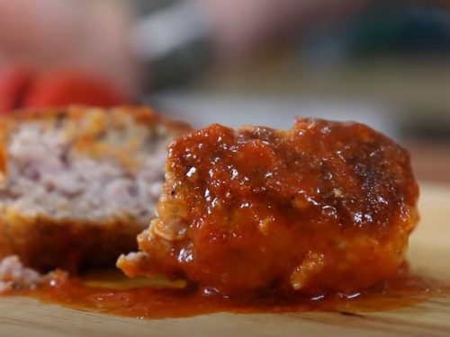 chicken meatballs with tomato-balsamic glaze recipe
