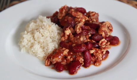 chili beans with rice recipe