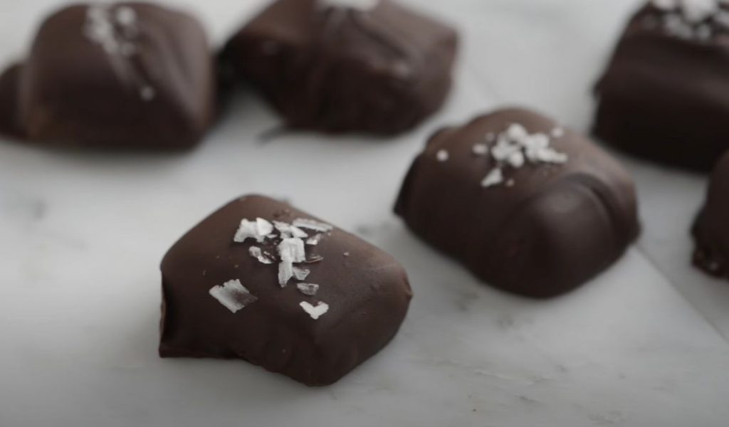 Chocolate-Dipped Vanilla Caramels Recipe