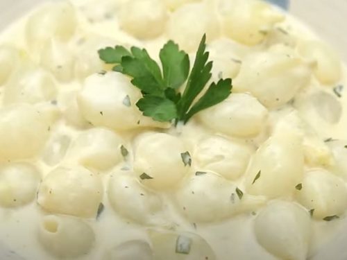 Creamed Pearl Onions and Peanuts Recipe
