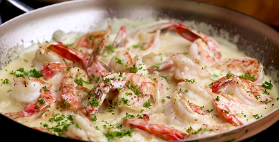 creamy parmesan garlic shrimp pasta recipe