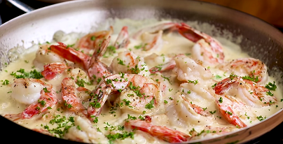 Creamy Parmesan Garlic Shrimp Pasta Recipe 