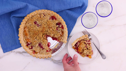 deep dish peach raspberry pie recipe