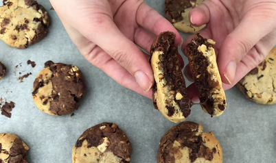 double chocolate chip swirl cookies recipe