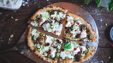 eggplant pesto and goat cheese pizza recipe