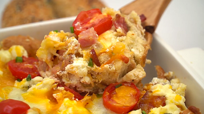 everything bagel breakfast casserole recipe