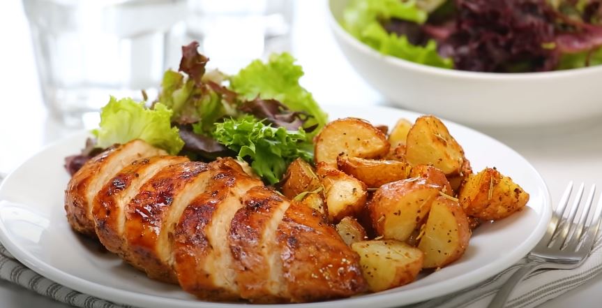 glazed honey balsamic chicken with potatoes recipe