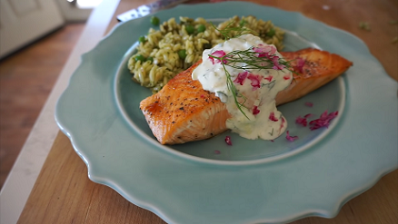 grilled salmon with orzo salad recipe