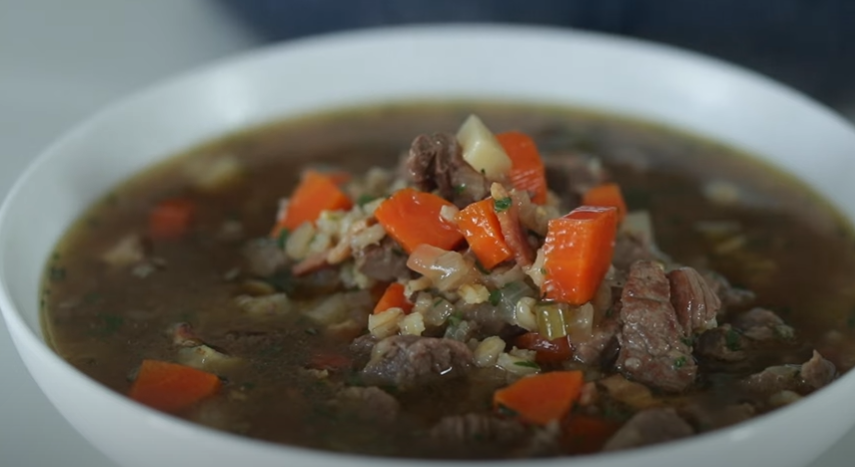 homemade beef barley soup recipe