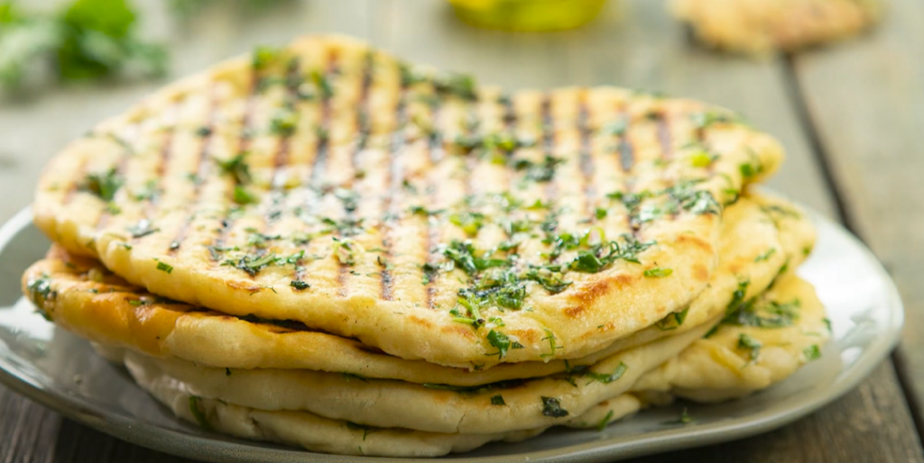 stovetop grilled mint flatbreads recipe