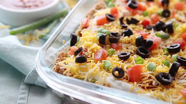 individual 7-layer bean dips recipe