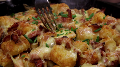 loaded tater tot nachos