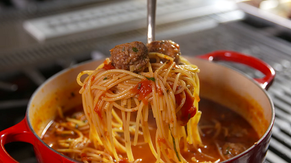 meatball and spaghetti soup recipe