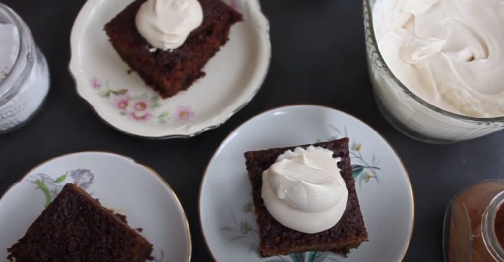 Molasses-Gingerbread Cake with Mascarpone Cream Recipe