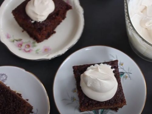 Molasses-Gingerbread Cake with Mascarpone Cream Recipe