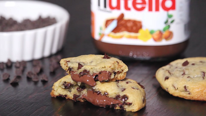 nutella stuffed chocolate chip cookies recipe