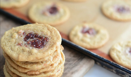 peanut butter and jelly cookies recipe