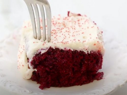 Red Velvet Poke Cake Recipe
