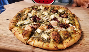 roasted garlic chicken pesto pizza recipe