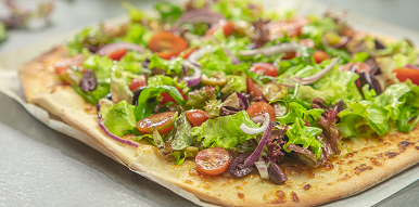 salad pizza recipe