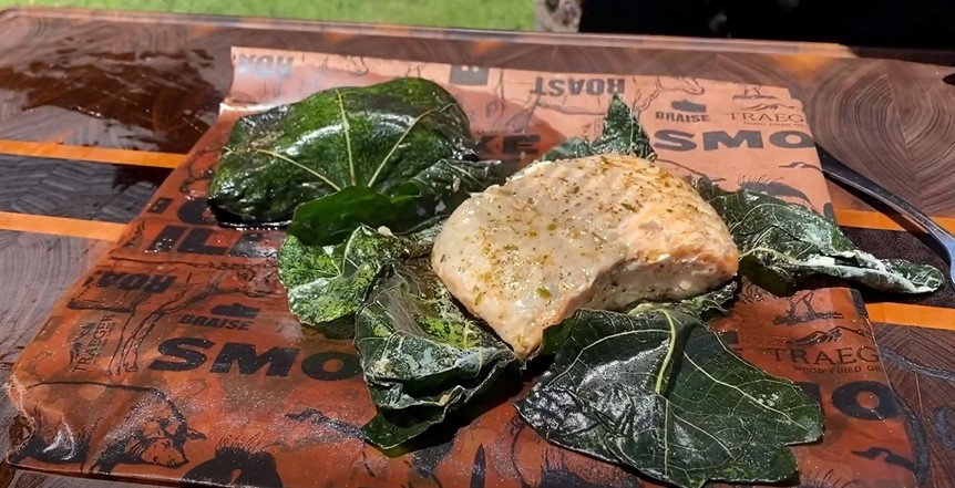 Salmon Wrapped in Fig Leaves Recipe
