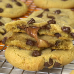 salted caramel stuffed chocolate chip cookies recipe