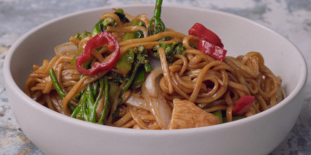 sesame noodles with chicken and broccoli recipe