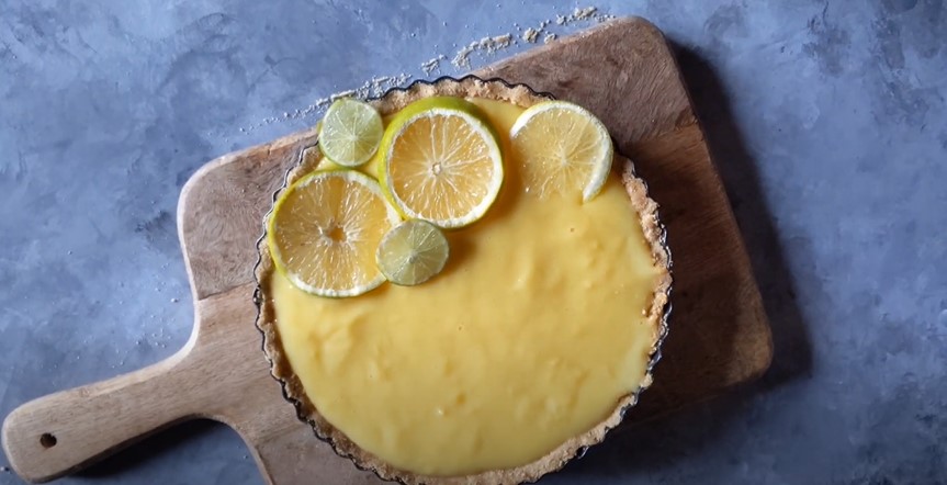 Silky Lemon Cream Tart with Gingersnap Crust Recipe