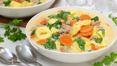 slow cooker creamy tortellini soup recipe