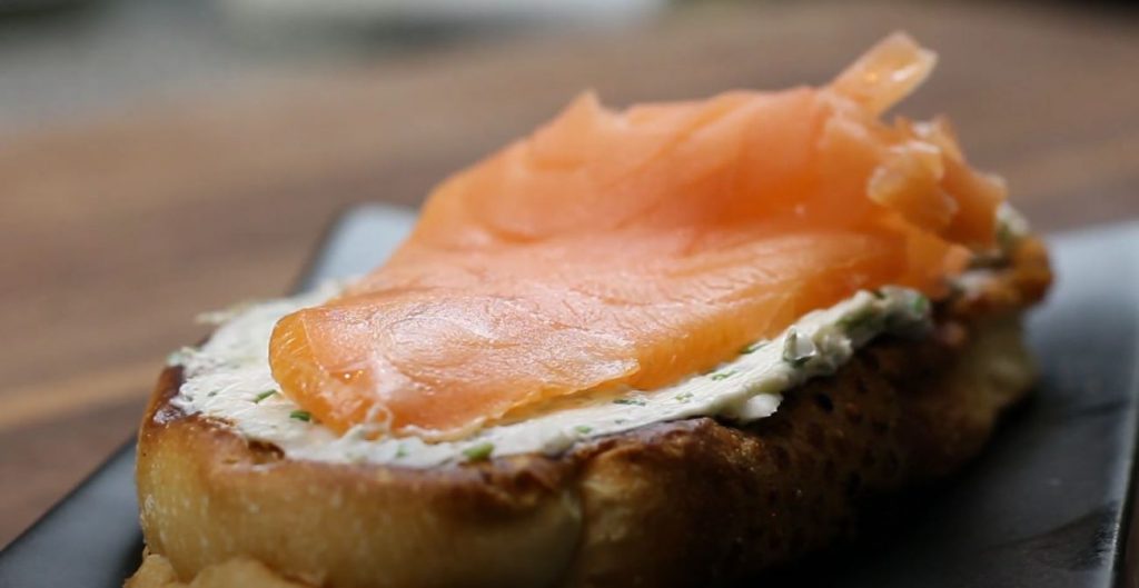 Smoked Salmon with Herbed Goat Cheese and Toast Recipe