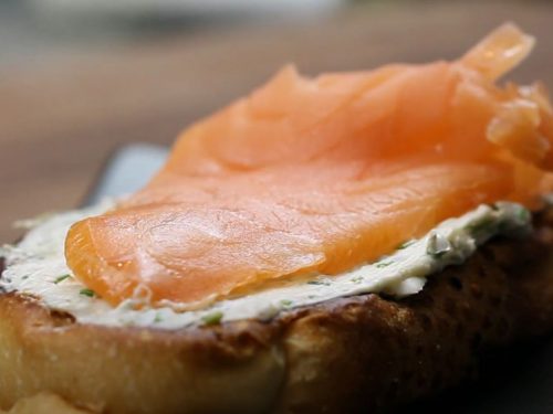 Smoked Salmon with Herbed Goat Cheese and Toast Recipe