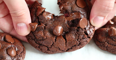 soft-baked triple chocolate chip cookies recipe