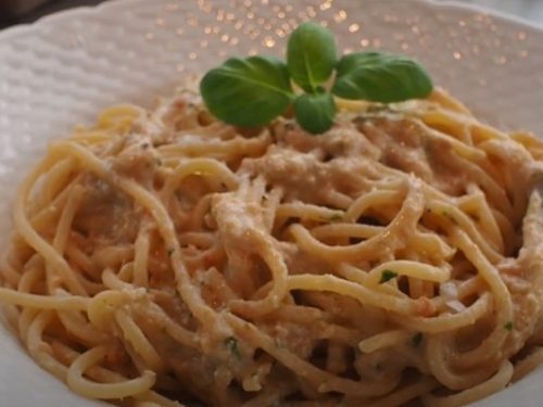 Spaghetti and Pesto Trapanese Recipe