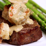 steak with creamy garlic shrimp recipe