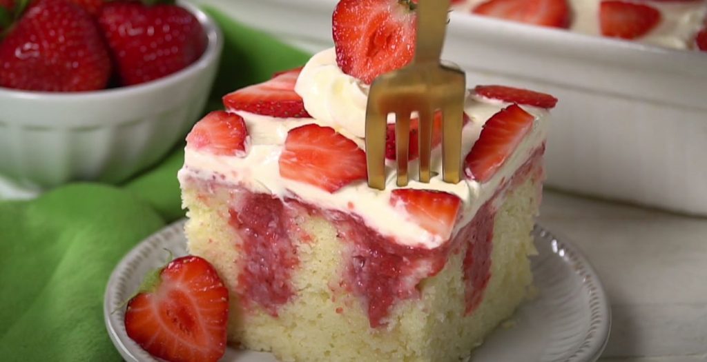 Strawberry Shortcake Poke Cake Recipe